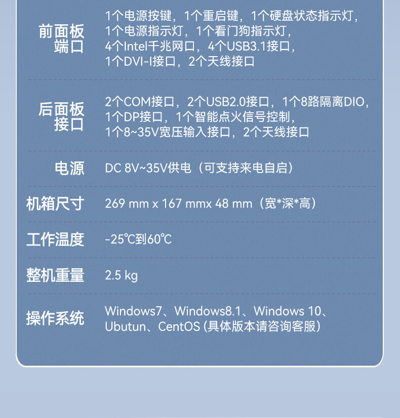 東田無風扇嵌入式工控機,環境監測工業電腦,DT-3004-H310