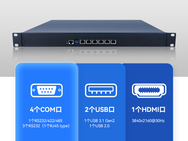 東田1U多網口工控機,網絡安全主機工業電腦,DT-12160-J6412