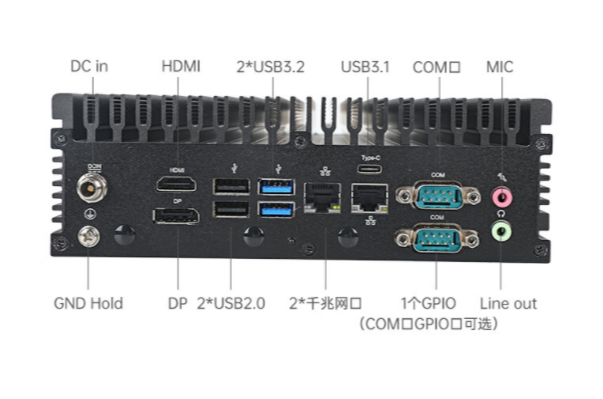 嵌入式無風扇工控機端口.png