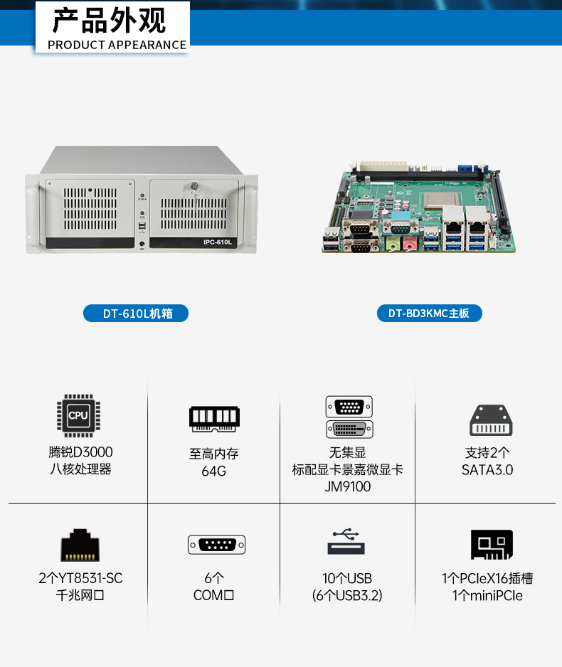 國產化騰銳D3000工控機,信創工控電腦,DT-610L-BD3KMC.jpg