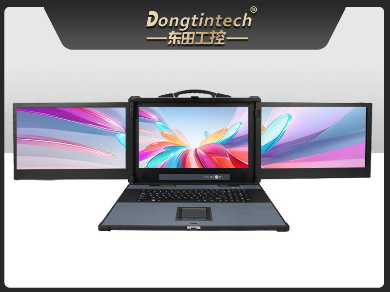 海光CPU加固便攜機,三屏異顯移動工作站,支持國產麒麟UOS系統,DTG-S1437ZD-B3490MB