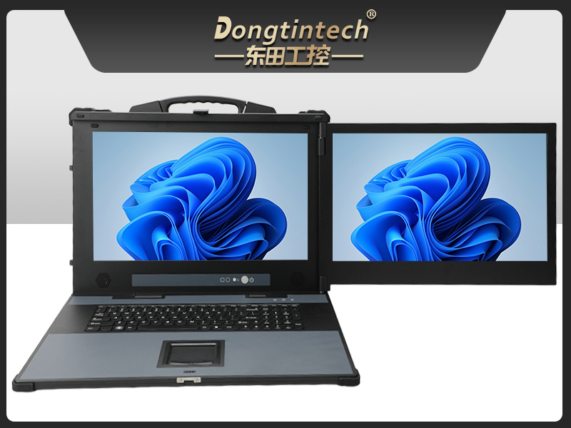 下翻雙屏工業便攜機,DDR4千兆網口便攜主機,現場檢測終端,DTG-1427ZD-BQ670MA1